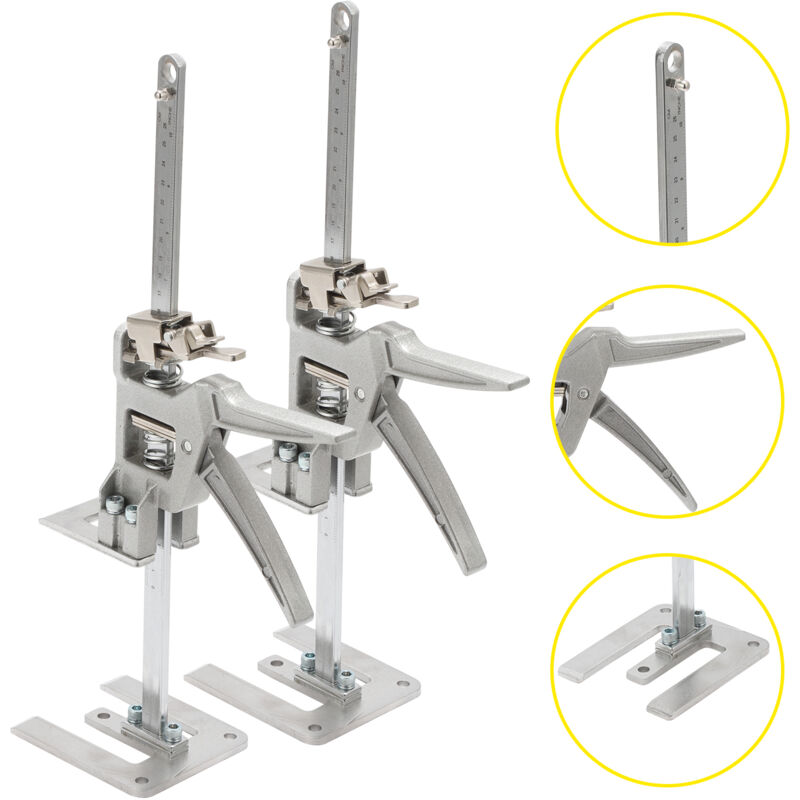 foto del prodotto swanew martinetto a mano 2x per cartongesso braccio salva lavoro 150kg capacit regolabile 0cm 23cm
