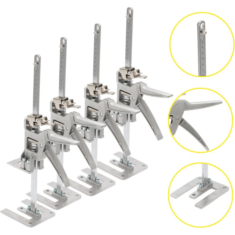 foto del prodotto swanew martinetto a mano 4x per cartongesso braccio salva lavoro 150kg capacit regolabile 0cm 23cm