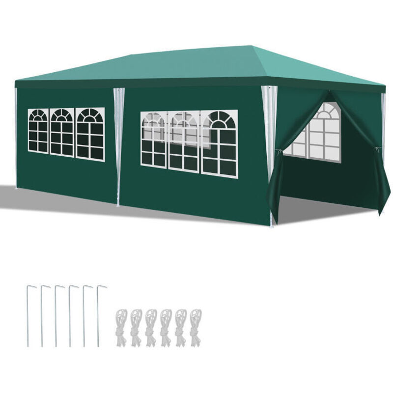 foto del prodotto swanew pavilion garden tent padiglione da giardino. chiosco per birra per mercati e feste. ideale per matrimoni 3x6m verde