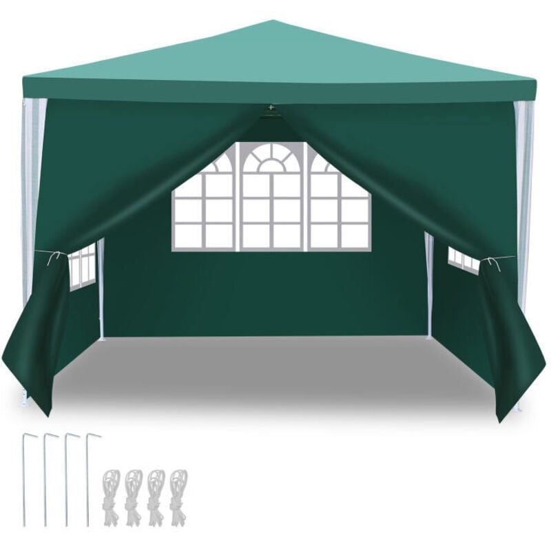 foto del prodotto swanew pavillon party tent pavillon garden tent tenda per feste robusta e di alta qualit con pergolato 3x3m verde