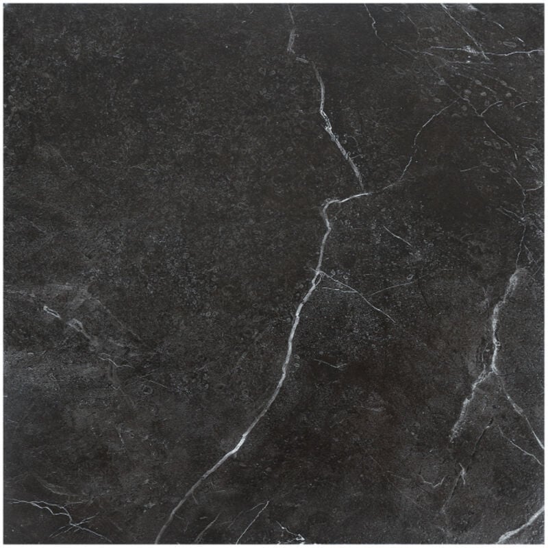 foto del prodotto swanew piastrelle adesive per pavimenti in pvc -1 scatola di 11 piastrelle viniliche autoadesive - marmo nero - ca.1 m