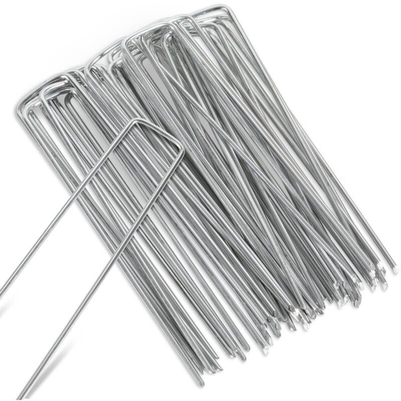 foto del prodotto swanew picchetti di ancoraggio a terra 15x2,5cm, 250 pezzi, 2,8mm, acciaio zincato, picchetto per tenda, chiodo a terra