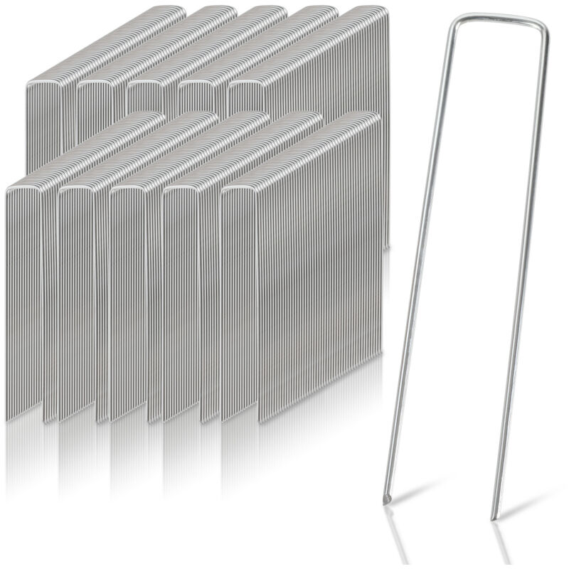 foto del prodotto swanew picchetti per tende. set 1000 picchetti per tende in acciaio zincato. picchetto di ancoraggio a terra per giardino. 2.8mm 150x25mm