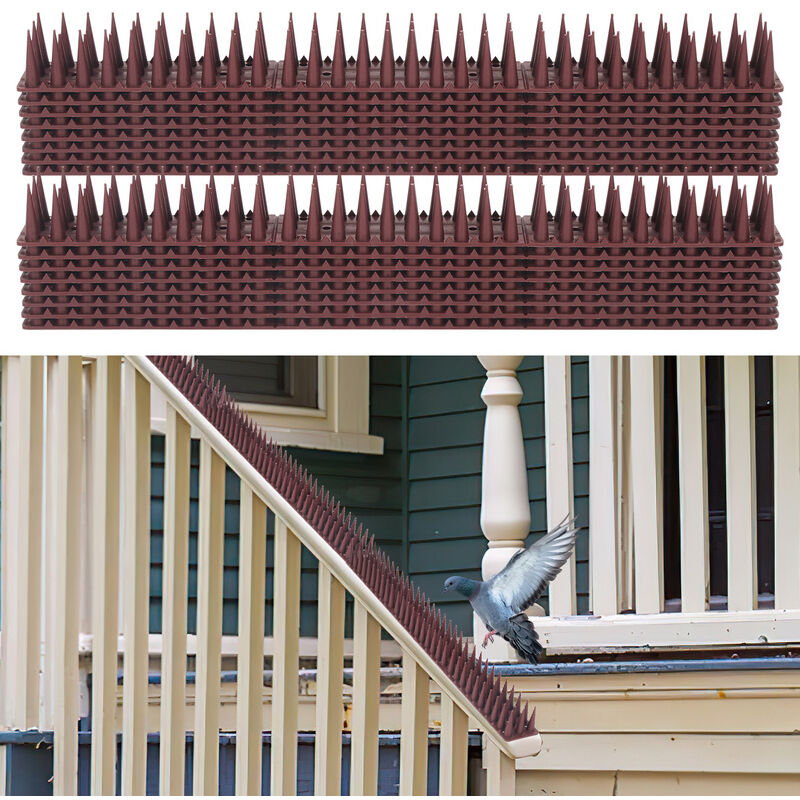 foto del prodotto swanew picchi per piccioni repellente per piccioni, set repellente per piccioni in plastica per balcone repellente per piccioni 48 pezzi