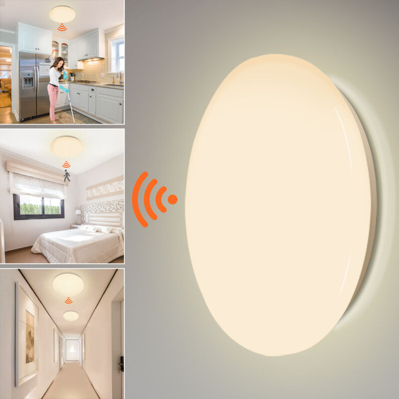 foto del prodotto swanew plafoniera led plafoniera moderna a induzione per camera da letto sala da pranzo cucina 12w, bianco