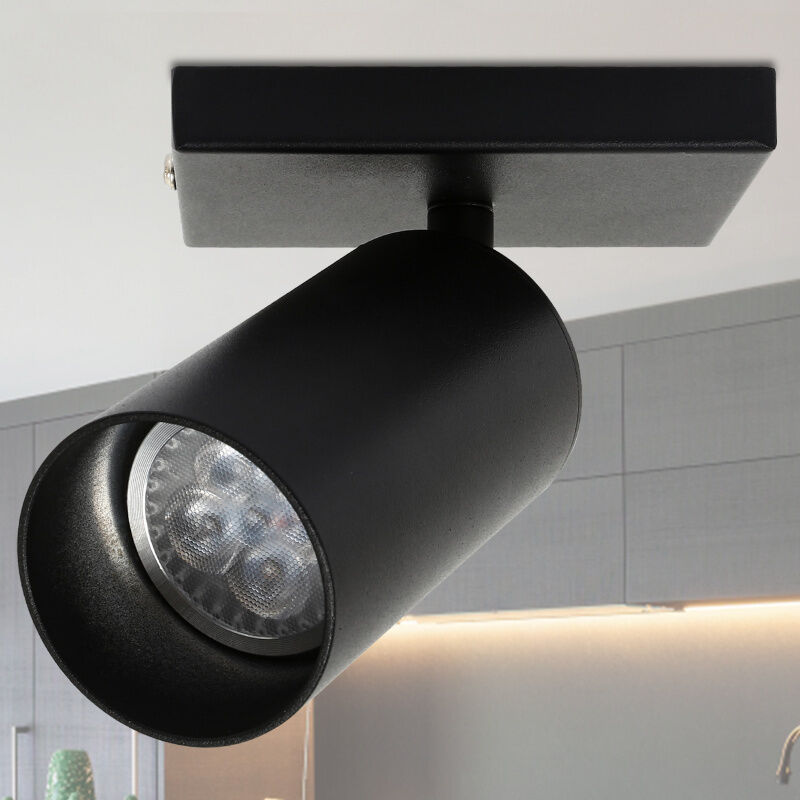foto del prodotto swanew plafoniera plafoniera spot led argento 1 luce ultraslim gu10