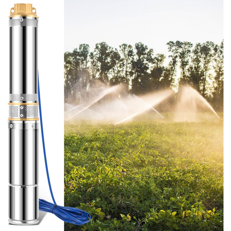 foto del prodotto swanew pompa per pozzi 370w pompa sommergibile per acqua di pozzo capacit di pompaggio di acqua pulita fino a 4000l h altezza massima della pompa 34m