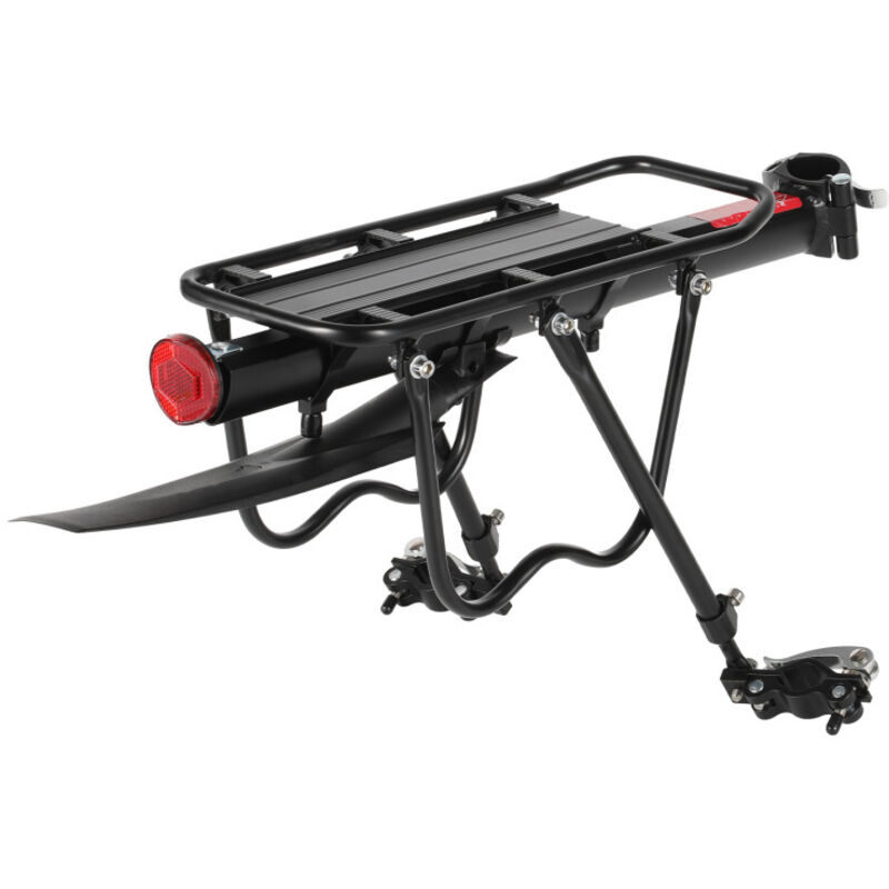 foto del prodotto swanew portapacchi per bicicletta con logo riflettente regolabile in lega di alluminio sgancio rapido capacit 50 kg