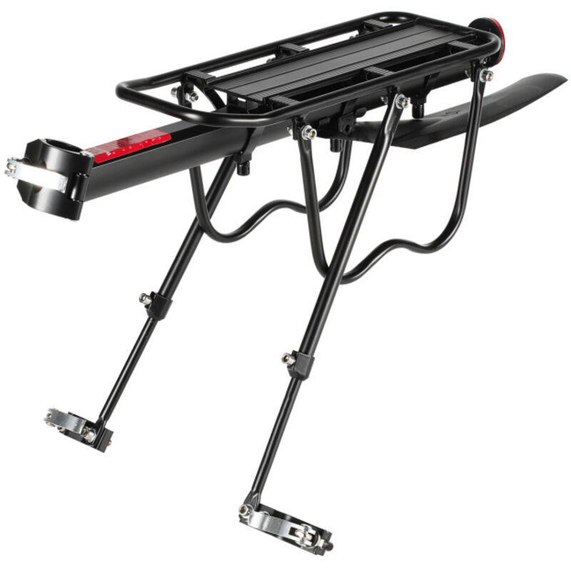 foto del prodotto swanew portapacchi per bicicletta in lega regolabile con logo riflettente portapacchi posteriore in alluminio capacit 50 kg