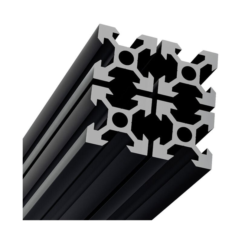 foto del prodotto swanew profilo in alluminio da 1000 mm tipo v binario in alluminio estruso standard europeo nero