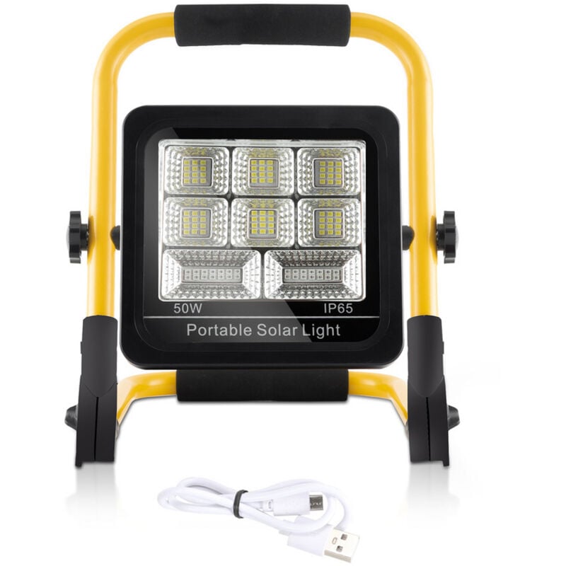 foto del prodotto swanew proiettore ricaricabile da 50w led ip65 proiettore da cantiere proiettore ricaricabile solare