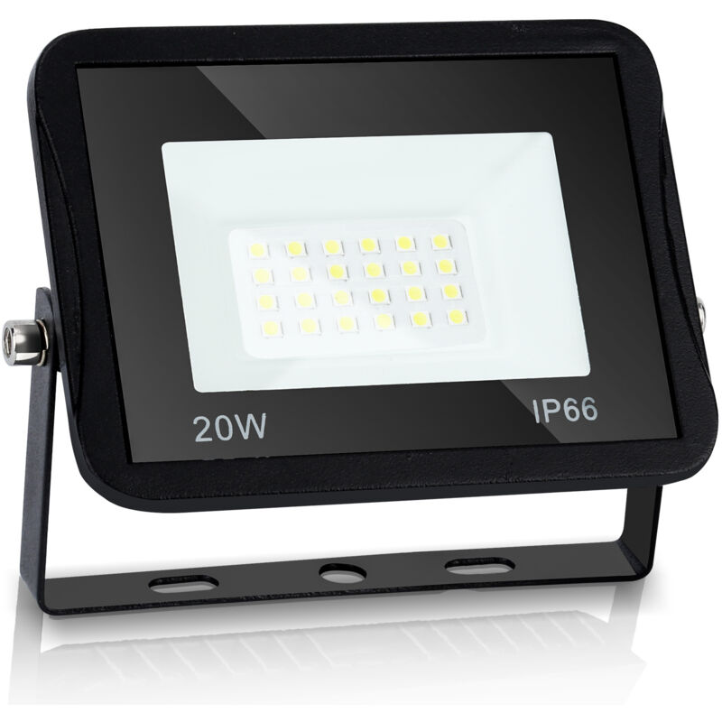 foto del prodotto swanew proiettori a led per esterni spot illuminazione di sicurezza per esterni impermeabile ip66 20w bianco freddo