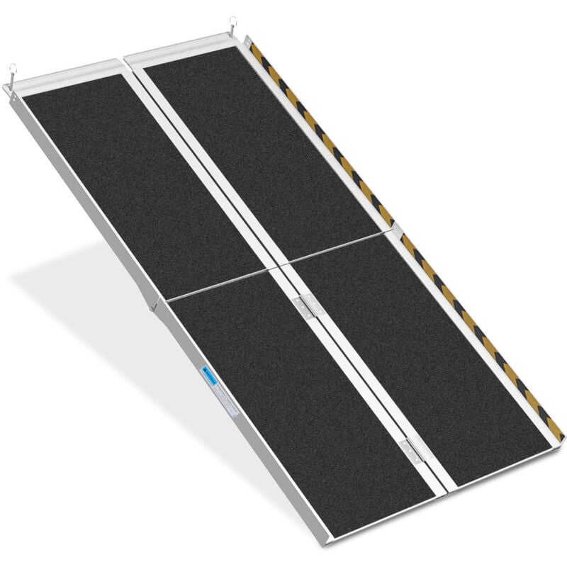 foto del prodotto swanew rampa per sedie a rotelle rampa pieghevole in alluminio antiscivolo 2x superficie portatile antiscivolo 270kg capacit 152cm