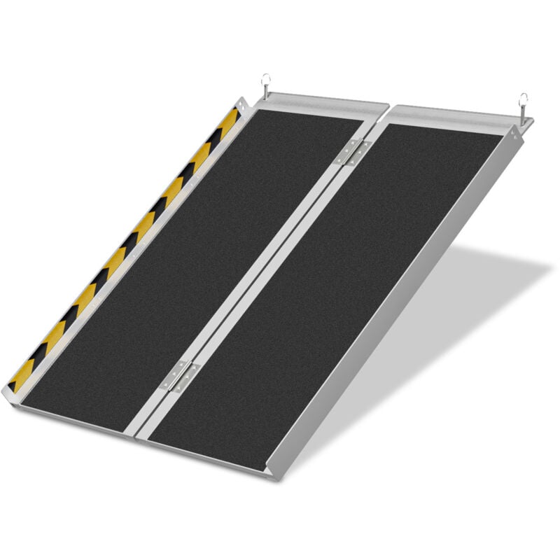 foto del prodotto swanew rampa per sedie a rotelle rampa pieghevole in alluminio antiscivolo 2x superficie portatile antiscivolo 270kg capacit 91cm