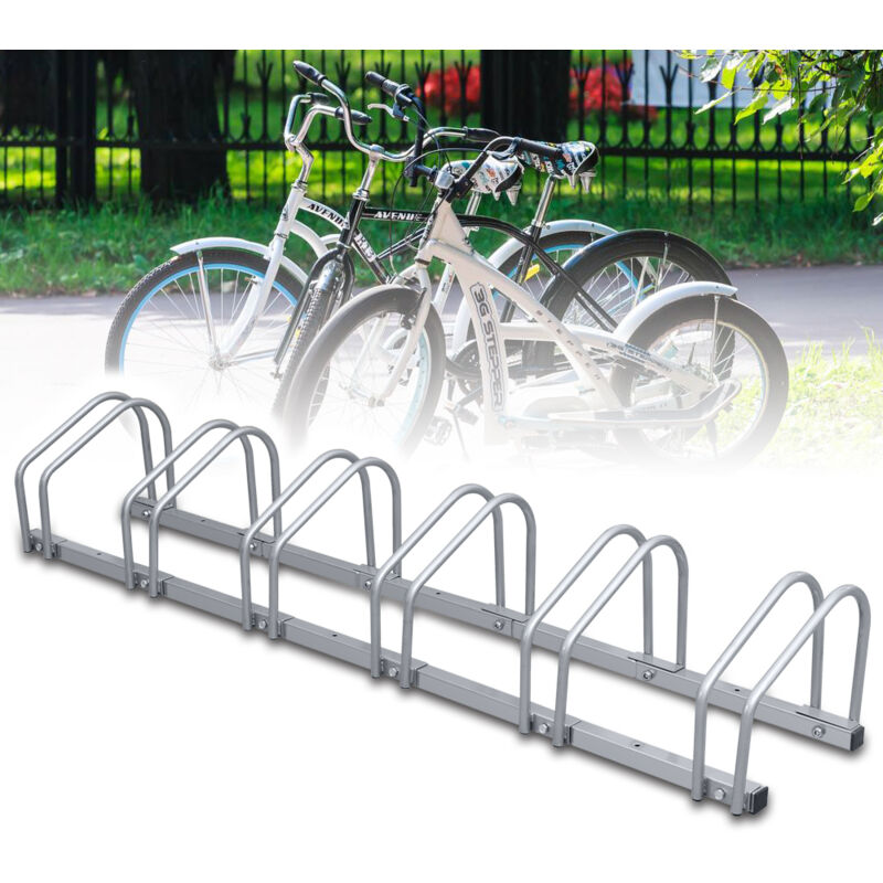 foto del prodotto swanew rastrelliera per 6 biciclette, l.160 x l.32 x h.26 cm, da pavimento e da parete