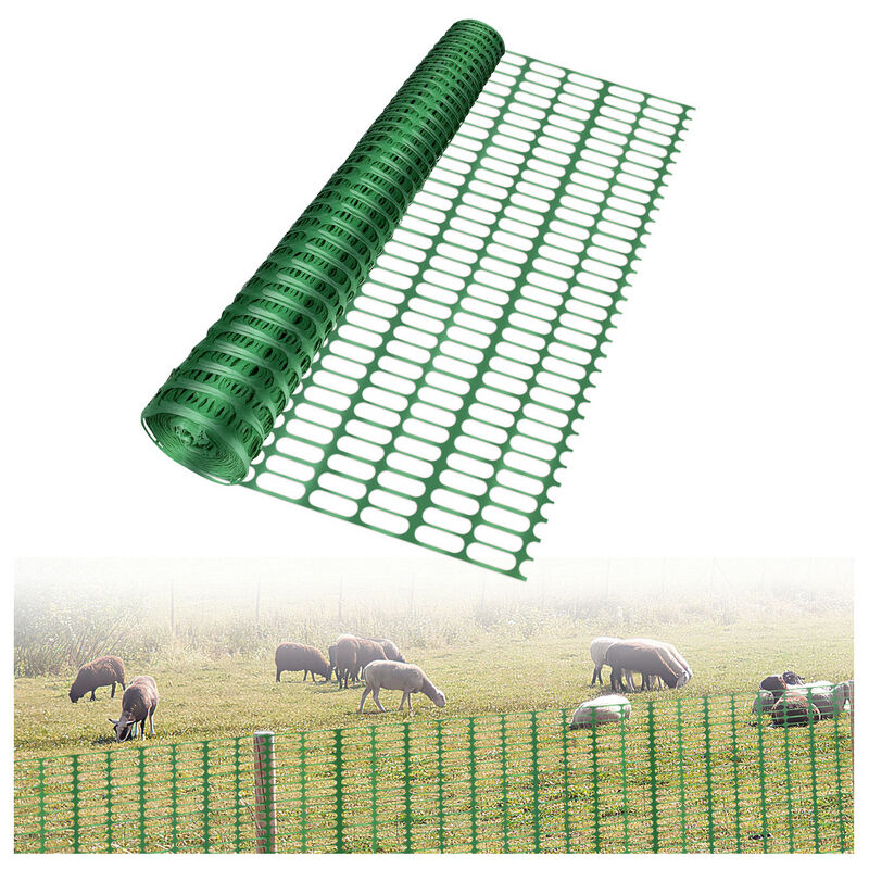 foto del prodotto swanew recinzione di protezione in plastica, recinzione mobile 1 rotolo da 1 x 80 m barriera di segnalazione in rete di sicurezza verde