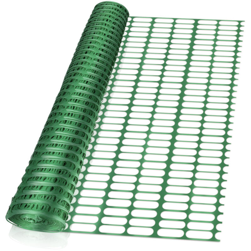 foto del prodotto swanew recinzione di protezione in plastica, recinzione mobile 1 rotolo da 1 x 80 m barriera di segnalazione in rete di sicurezza verde