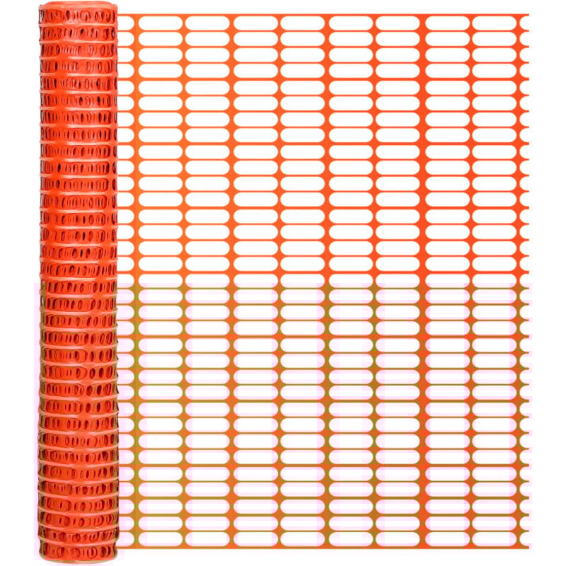 foto del prodotto swanew recinzione di protezione in plastica, recinzione mobile 1 rotolo da 1 x 80 m rete di sicurezza arancione barriera di segnalazione