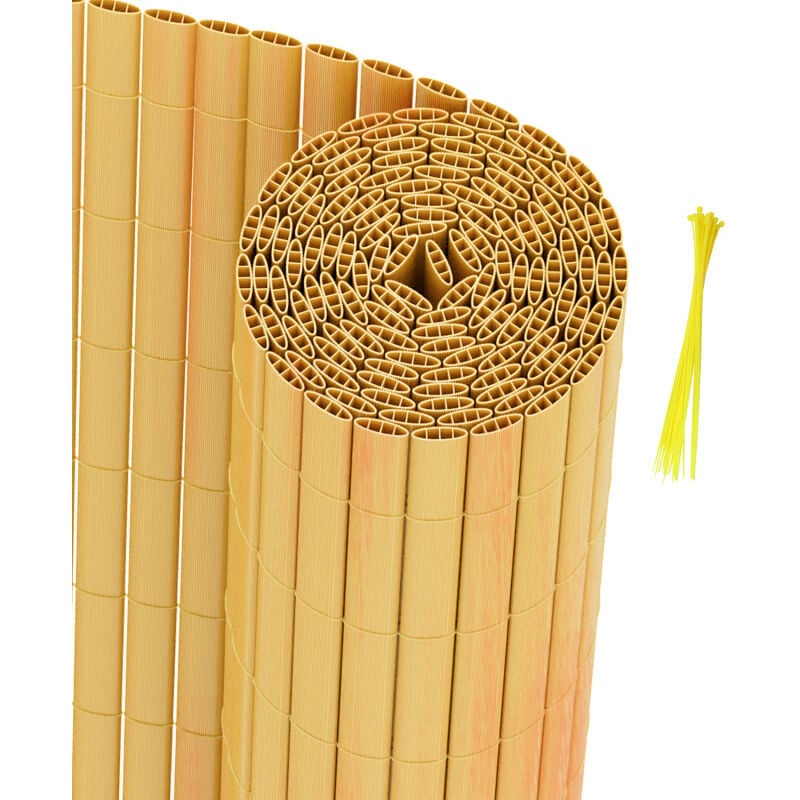 foto del prodotto swanew recinzione in pvc bamboo bifacciale. oscurante al 90 .h.120 cm x l.500 cm