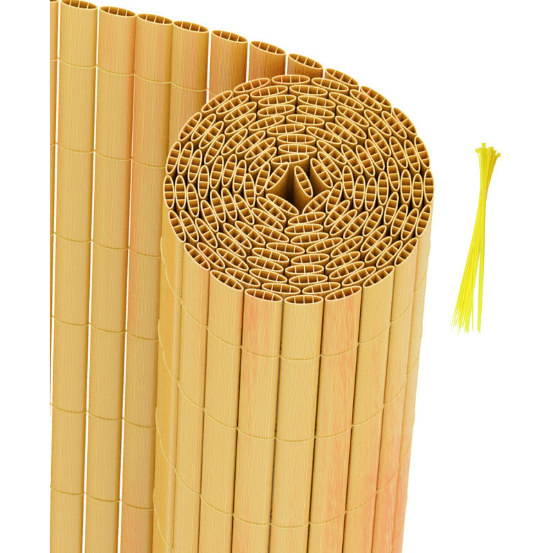 foto del prodotto swanew recinzione in pvc bamboo bifacciale. oscurante al 90 .h.140 cm x l.300 cm