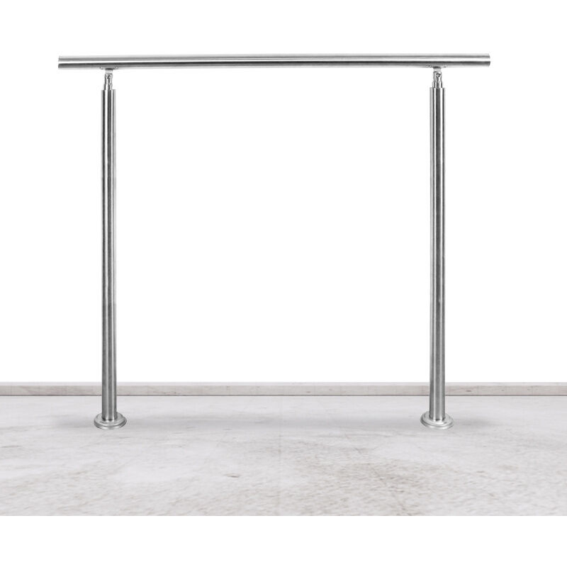 foto del prodotto swanew ringhiera 120 cm acciaio inox 0 binari corrimano balaustra aiuto scala balcone interno esterno