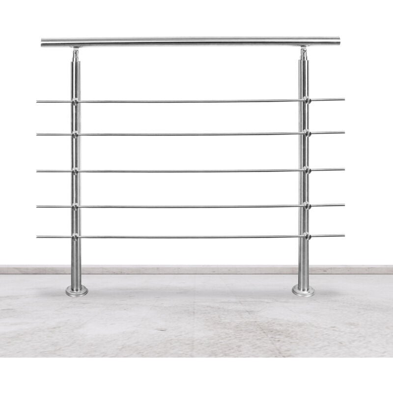 foto del prodotto swanew ringhiera 150 cm acciaio inox 5 binari corrimano balaustra aiuto scala balcone interno esterno