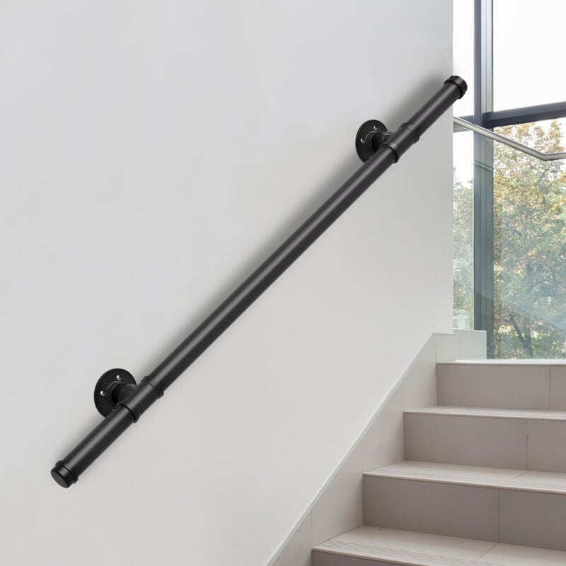 foto del prodotto swanew ringhiera per scale corrimano antiscivolo in metallo acciaio zincato ringhiera per scale in ghisa per uso interno esterno 100cm