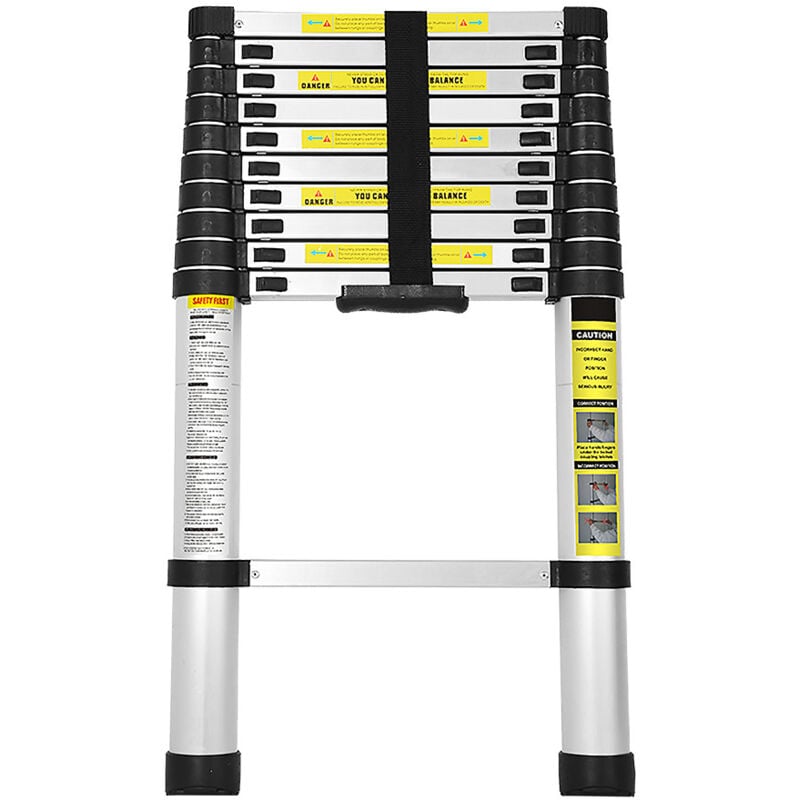 foto del prodotto swanew scala telescopica 3,2m scala multifunzionale scala in alluminio scala semplice scala polivalente scala estensibile scala a crinolina 150kg