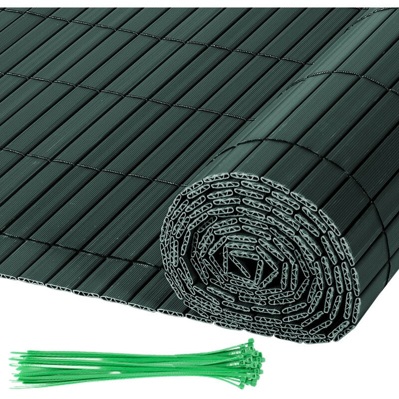 foto del prodotto swanew schermo privacy in pvc. recinzione privacy in pvc protezione della visibilit resistente ai raggi uv e alle intemperie.verde 80x300cm