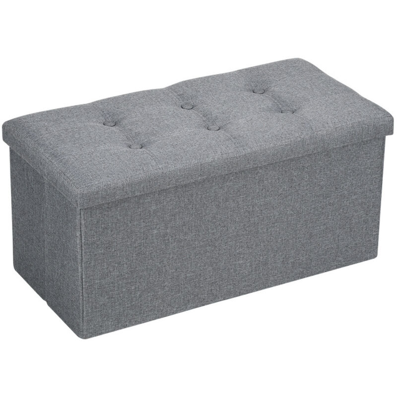 foto del prodotto swanew sgabello 76cmx38cmx38cm panca pieghevole storage chest footstool repose feet sofa ottoman con rangemen chest grigio