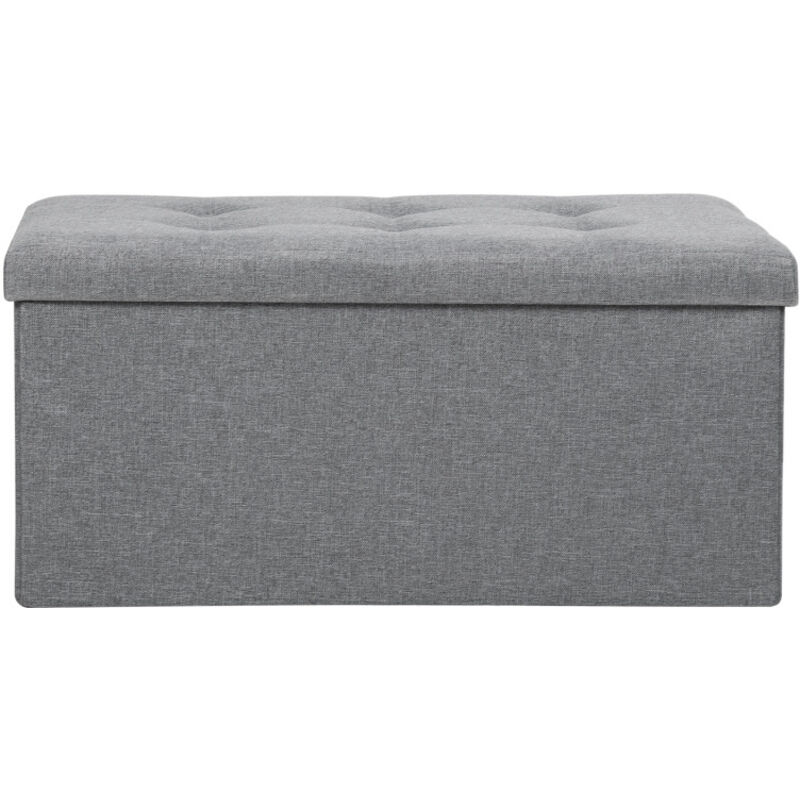 foto del prodotto swanew sgabello 76cmx38cmx38cm panca pieghevole storage chest footstool repose feet sofa ottoman con rangemen chest grigio