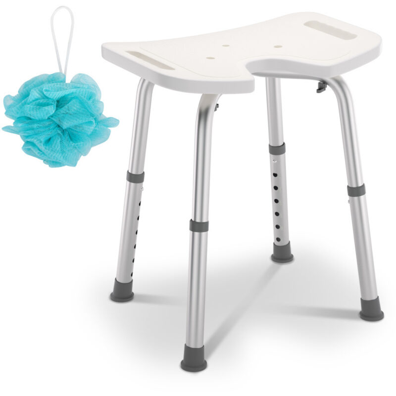 foto del prodotto swanew sgabello da doccia. sgabello da bagno. sedile da doccia regolabile in altezza sgabello da doccia ergonomico piedini antiscivolo max. 136 kg
