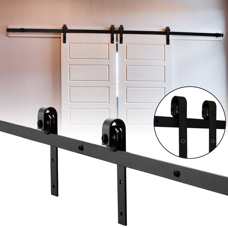 foto del prodotto swanew sistema di porte scorrevoli sistema di porte scorrevoli carrucola per porte scorrevoli maniglia per porte scorrevoli stripes 183cm