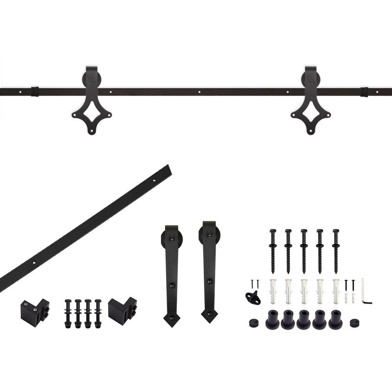 foto del prodotto swanew sistema di porte scorrevoli sistema di porte scorrevoli ferramenta per porte guida per porte maniglia per porte in legno diamond 200cm