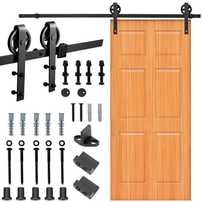 foto del prodotto swanew sistema di porte scorrevoli sistema di porte scorrevoli puleggia per porte scorrevoli maniglia per porte scorrevoli riesenrad 183cm