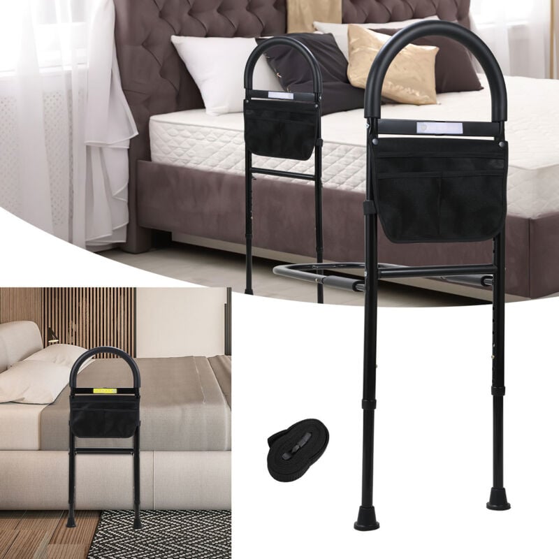 foto del prodotto swanew sponde del letto ausilio per il sollevamento del letto, maniglie regolabili in altezza per gli anziani accessori per il letto di cura, con