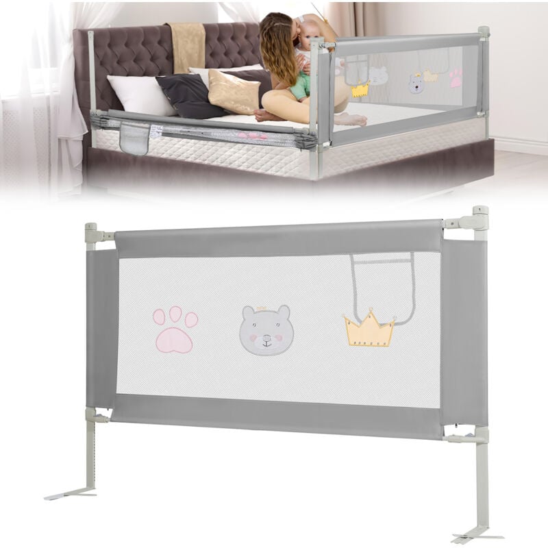 foto del prodotto swanew sponde letto bambini 150 cm sbarra letto bambini pu sollevamento verticale sponda letto anti caduta