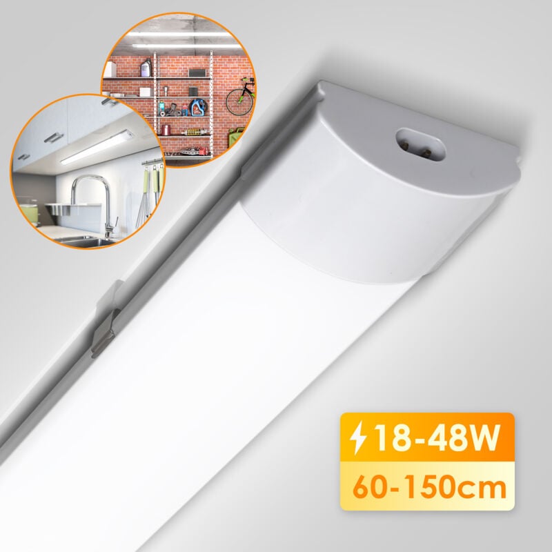 foto del prodotto swanew striscia led impermeabile 150cm 48w ip65 interconnettibile temperatura colore bianco neutro 4000k