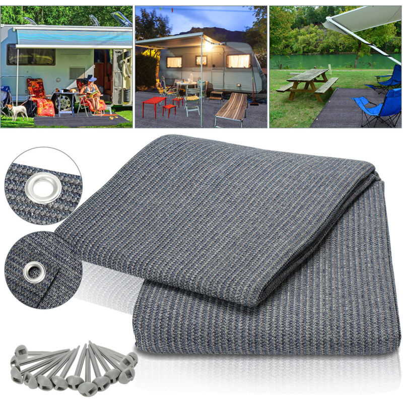 foto del prodotto swanew stuoia per tenda da campeggio, stuoia per tenda da campeggio, stuoia per tenda da campeggio, telo da terra per caravan 250x250cm,grigio