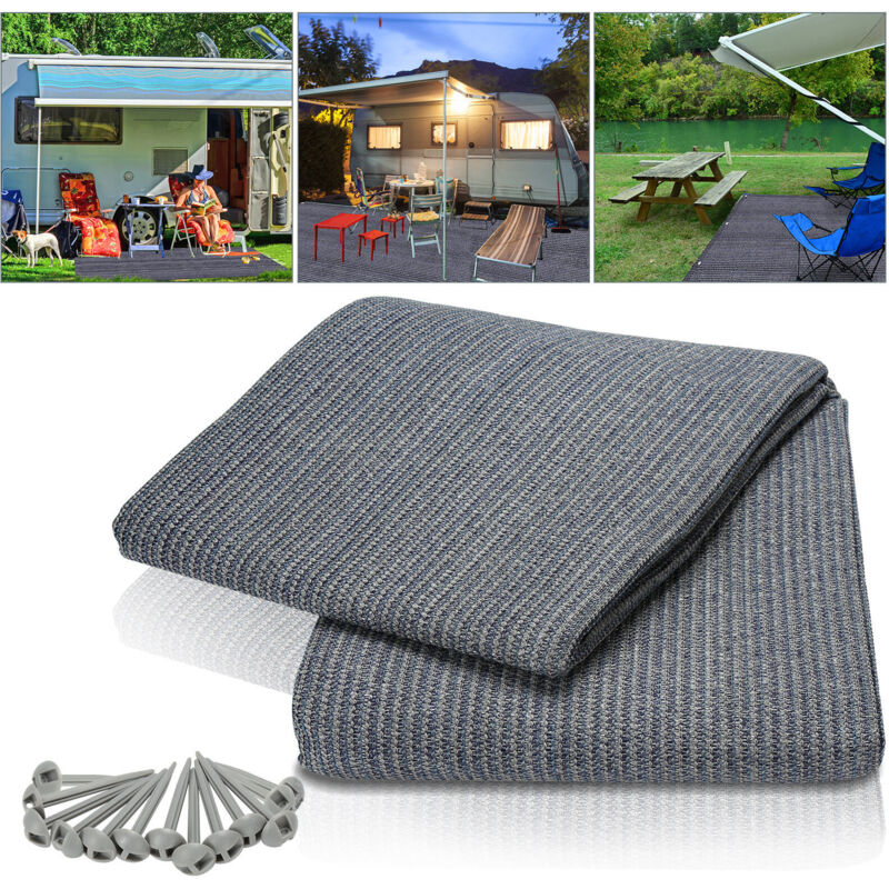foto del prodotto swanew stuoia per tenda da campeggio, stuoia per tenda da campeggio, stuoia per tenda da campeggio, telo da terra per caravan 250x300cm,grigio