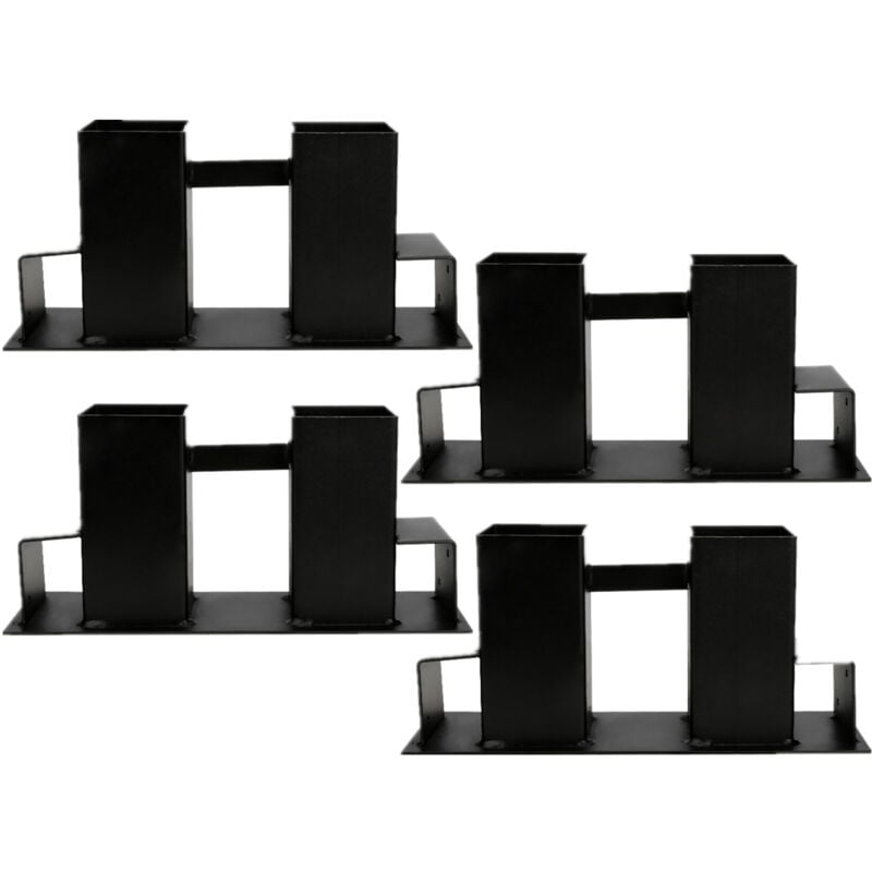 foto del prodotto swanew supporto per accatastare la legna da ardere nero 4x