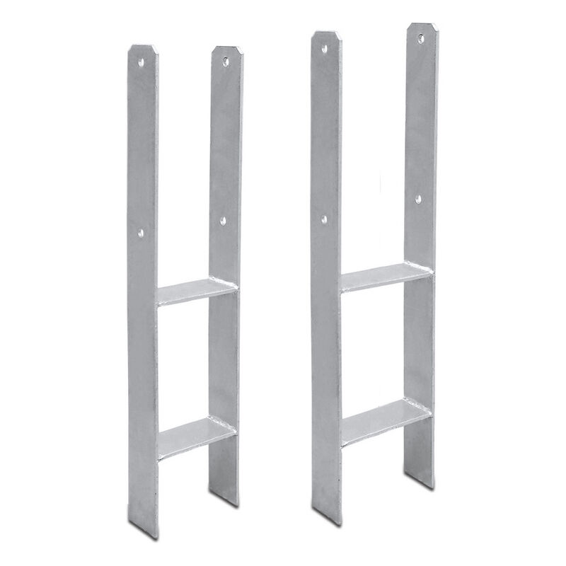 foto del prodotto swanew supporto per palo h per carport recinzioni supporto per palo in h supporto da incasso 111mm 2 pezzi