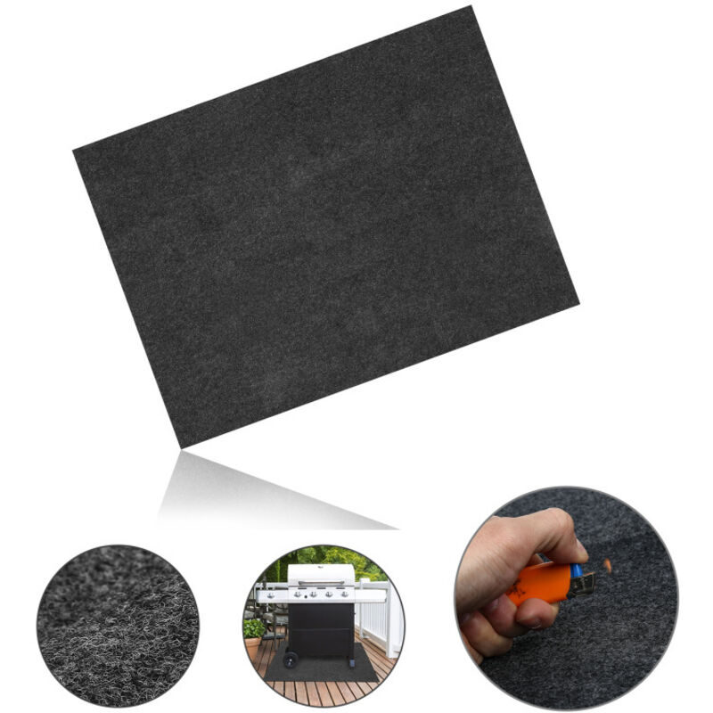 foto del prodotto swanew tapis de barbecue tapis de protection tapis de gril tapis ignifuge sous couche tanche r sistant l huile 75x120cm