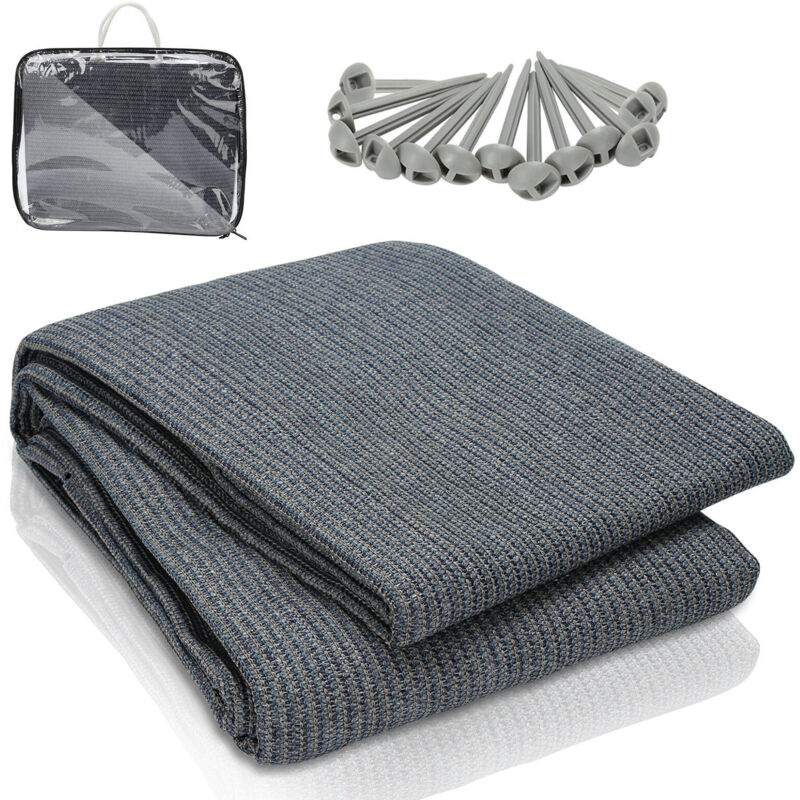 foto del prodotto swanew tappetino impermeabile per tenda da campeggio telo tenda all aperto coperta da picnic caravan 200x200cm,grigio