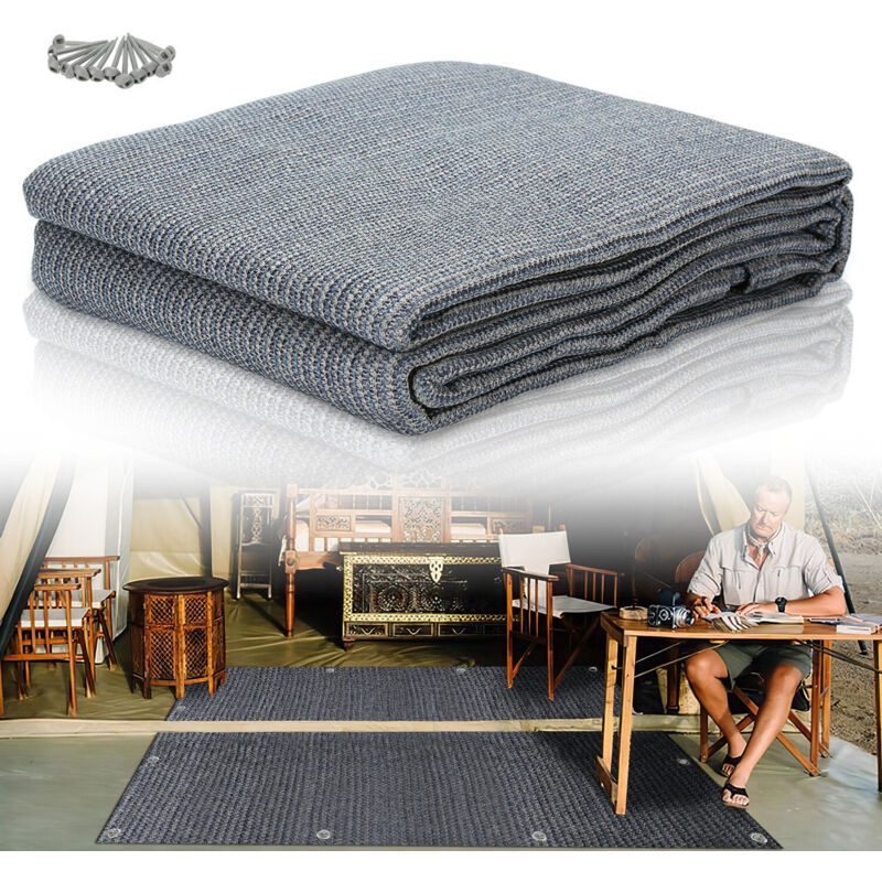 foto del prodotto swanew tappetino per tenda tenda impermeabile da campeggio telo per tenda all aperto telo da picnic coperta caravan ,grigio, 200x200cm