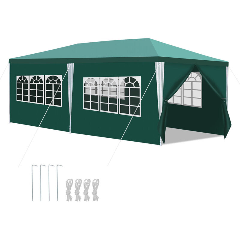 foto del prodotto swanew tenda o pergolato tenda per ricevimenti con pannelli laterali rimovibili grande blu 3x6m