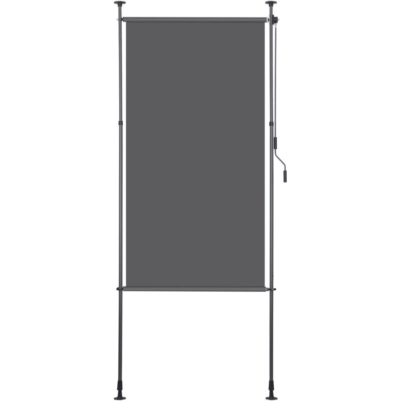 foto del prodotto swanew tenda verticale tenda a rullo per esterni 120 x 270 cm protezione anti uv tenda per esterni con barre telescopiche senza foratura antracite