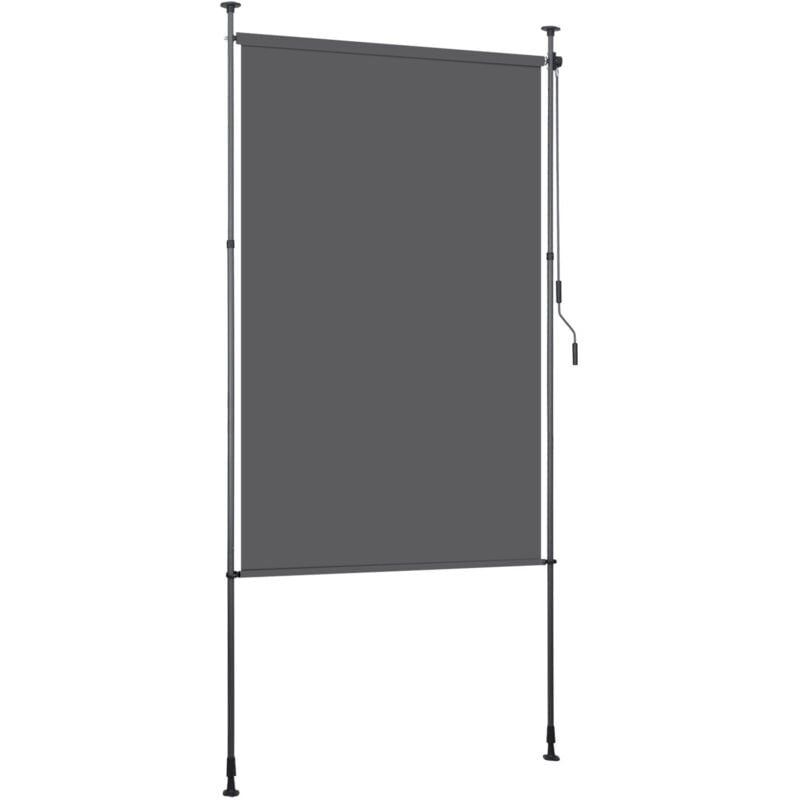 foto del prodotto swanew tenda verticale tenda a rullo per esterni 150 x 270 cm protezione anti uv tenda per esterni con barre telescopiche senza foratura antracite