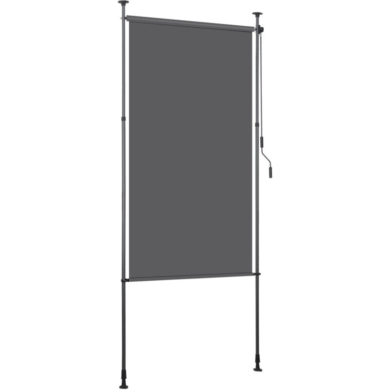foto del prodotto swanew tenda verticale tenda a rullo per esterni protezione anti uv tenda per esterni con barre telescopiche senza foratura 120 x 270 cm antracite