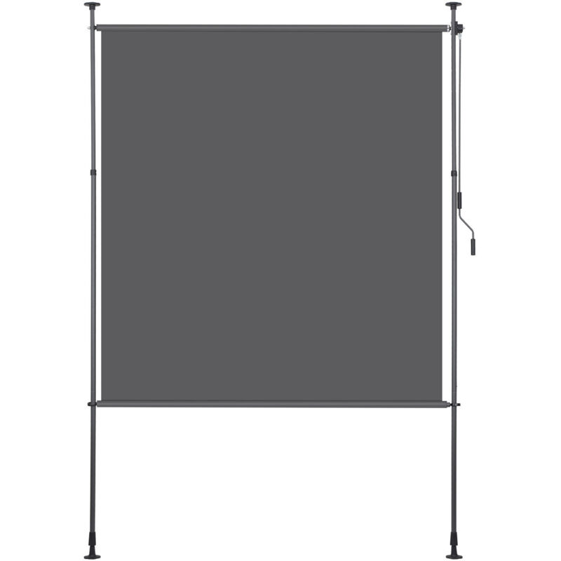 foto del prodotto swanew tenda verticale tenda a rullo per esterni protezione anti uv tenda per esterni con barre telescopiche senza foratura 200 x 270 cm antracite